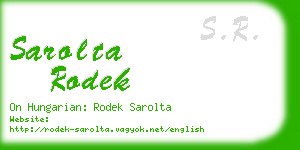 sarolta rodek business card